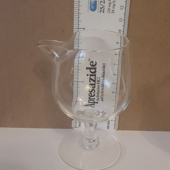 Vintage Brandy Snifter Glass Pitcher Set Of 2 MCM Retro Bar - Picture 4 of 7